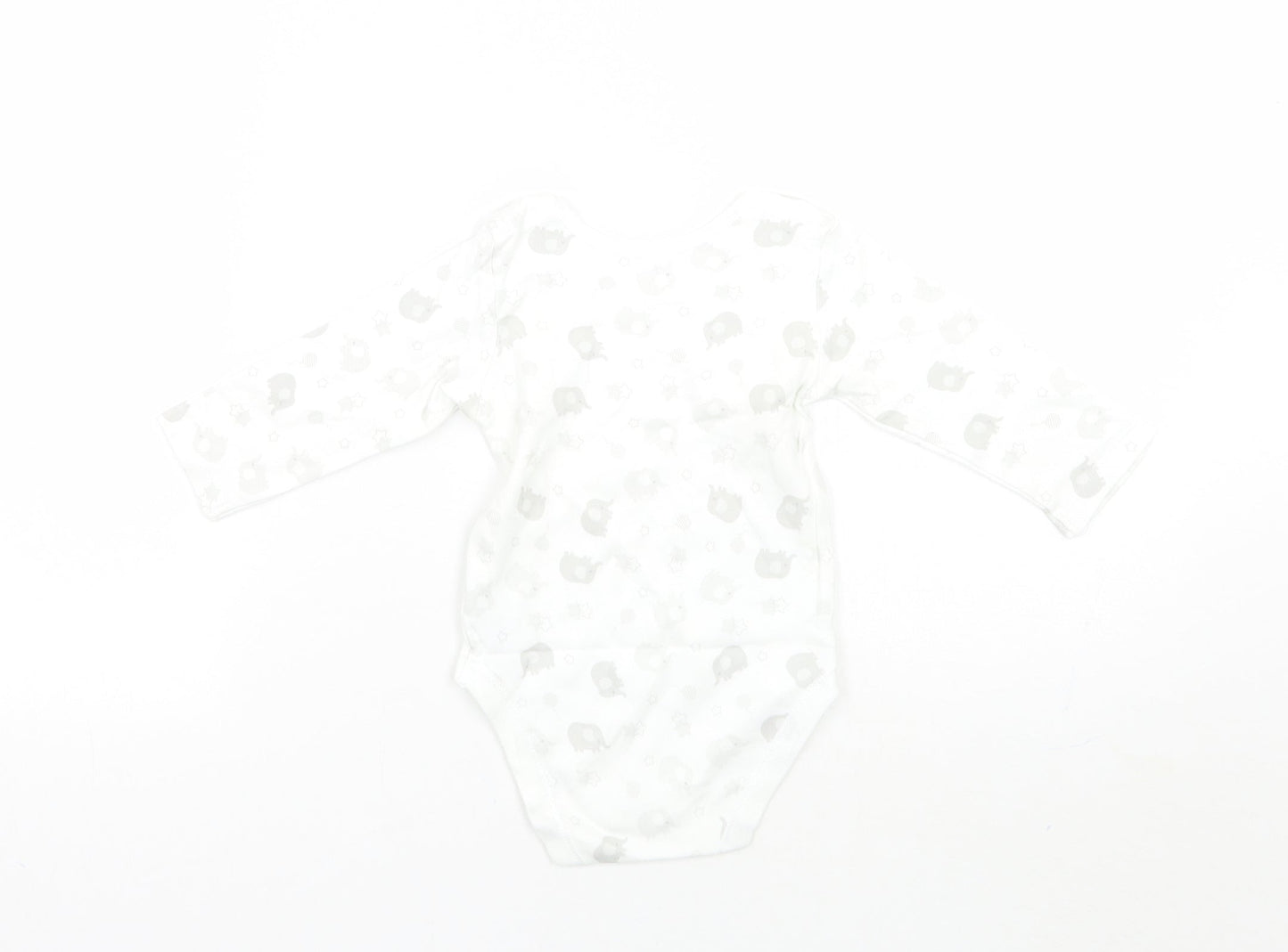 Nutmeg Baby White Geometric  Babygrow One-Piece Size 6-9 Months