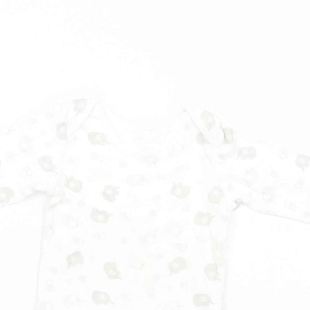 Nutmeg Baby White Geometric  Babygrow One-Piece Size 6-9 Months