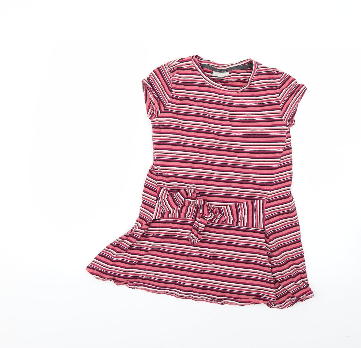 Matalan Girls Multicoloured Striped  Basic T-Shirt Size 9 Years