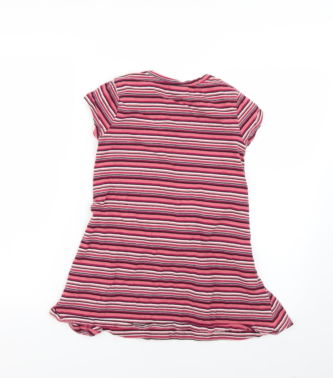 Matalan Girls Multicoloured Striped  Basic T-Shirt Size 9 Years
