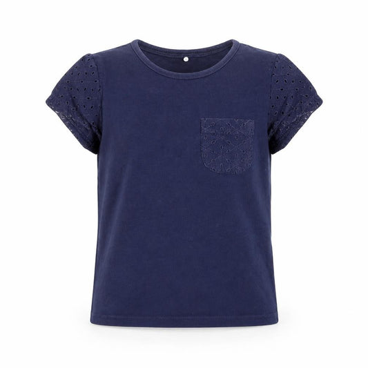 George Girls Blue   Basic T-Shirt Size 6-7 Years