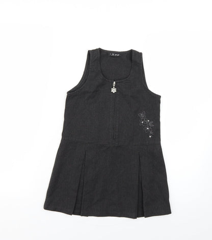 Next Girls Grey   Fit & Flare  Size 3 Years