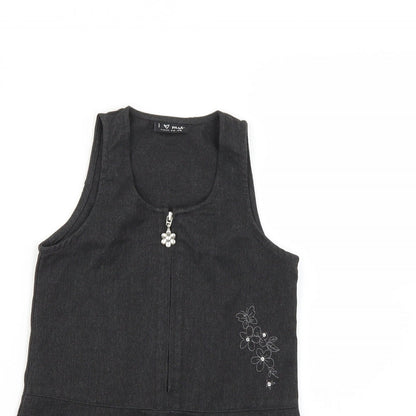 Next Girls Grey   Fit & Flare  Size 3 Years
