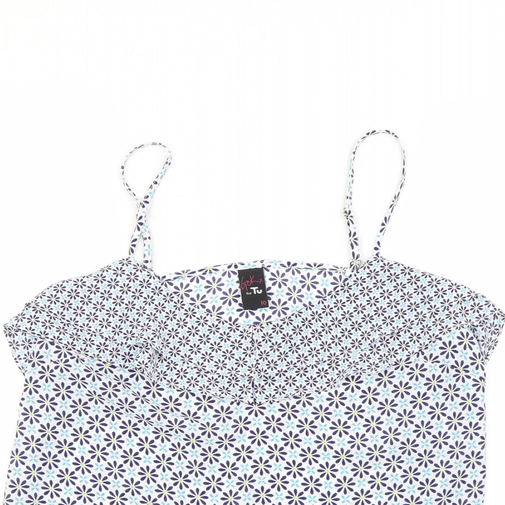 TU Womens Multicoloured Floral  Basic Blouse Size 10
