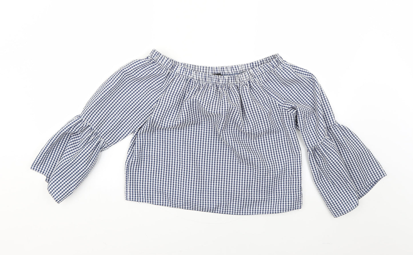 New Look Womens Multicoloured Check  Basic Blouse Size 10