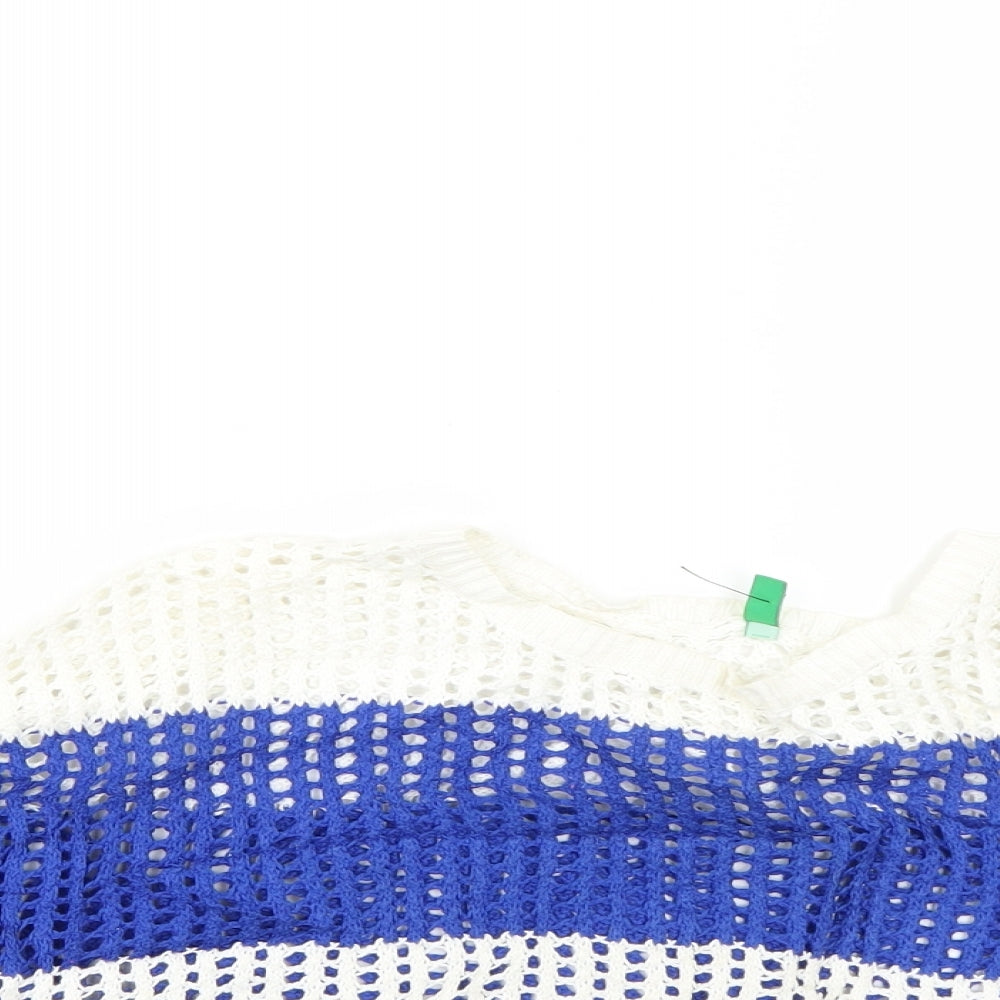 united of colurs Girls Multicoloured Striped  Pullover Jumper Size 8-9 Years