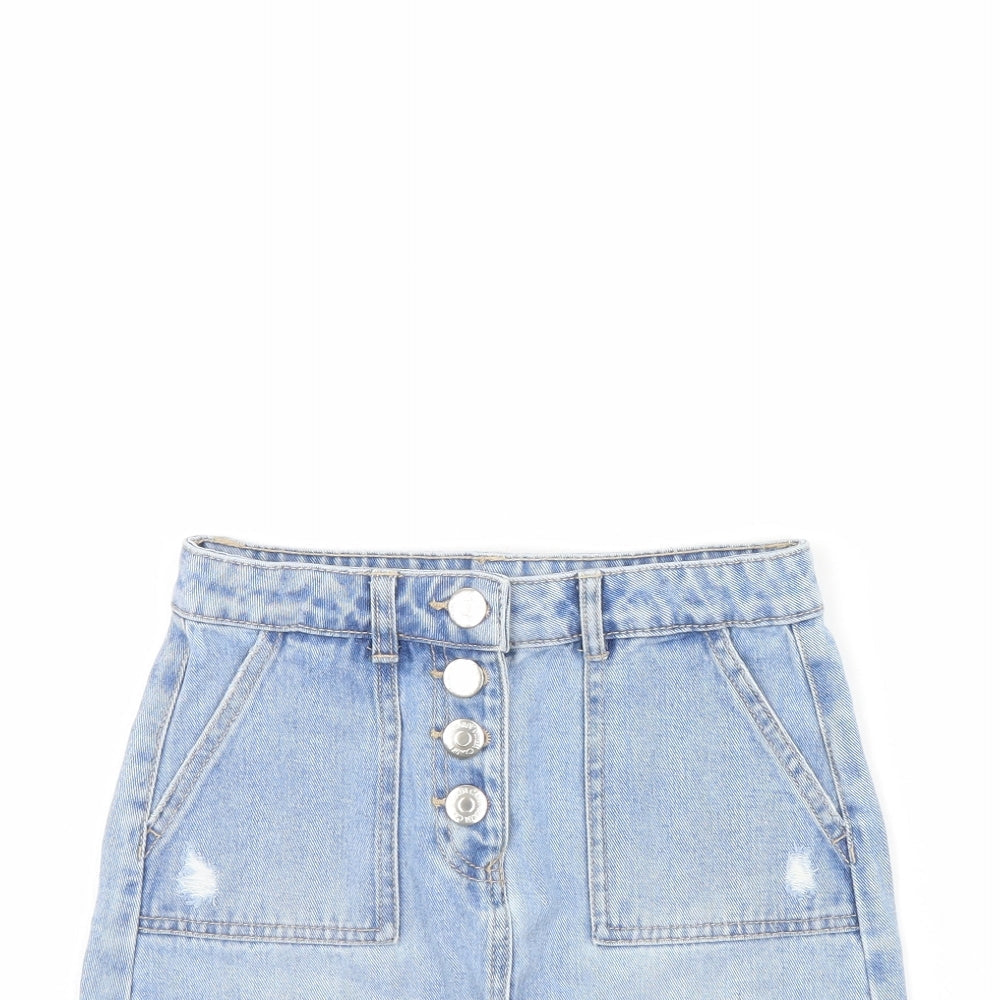 Candy Couture Girls Blue  Denim Mini Skirt Size 9 Years