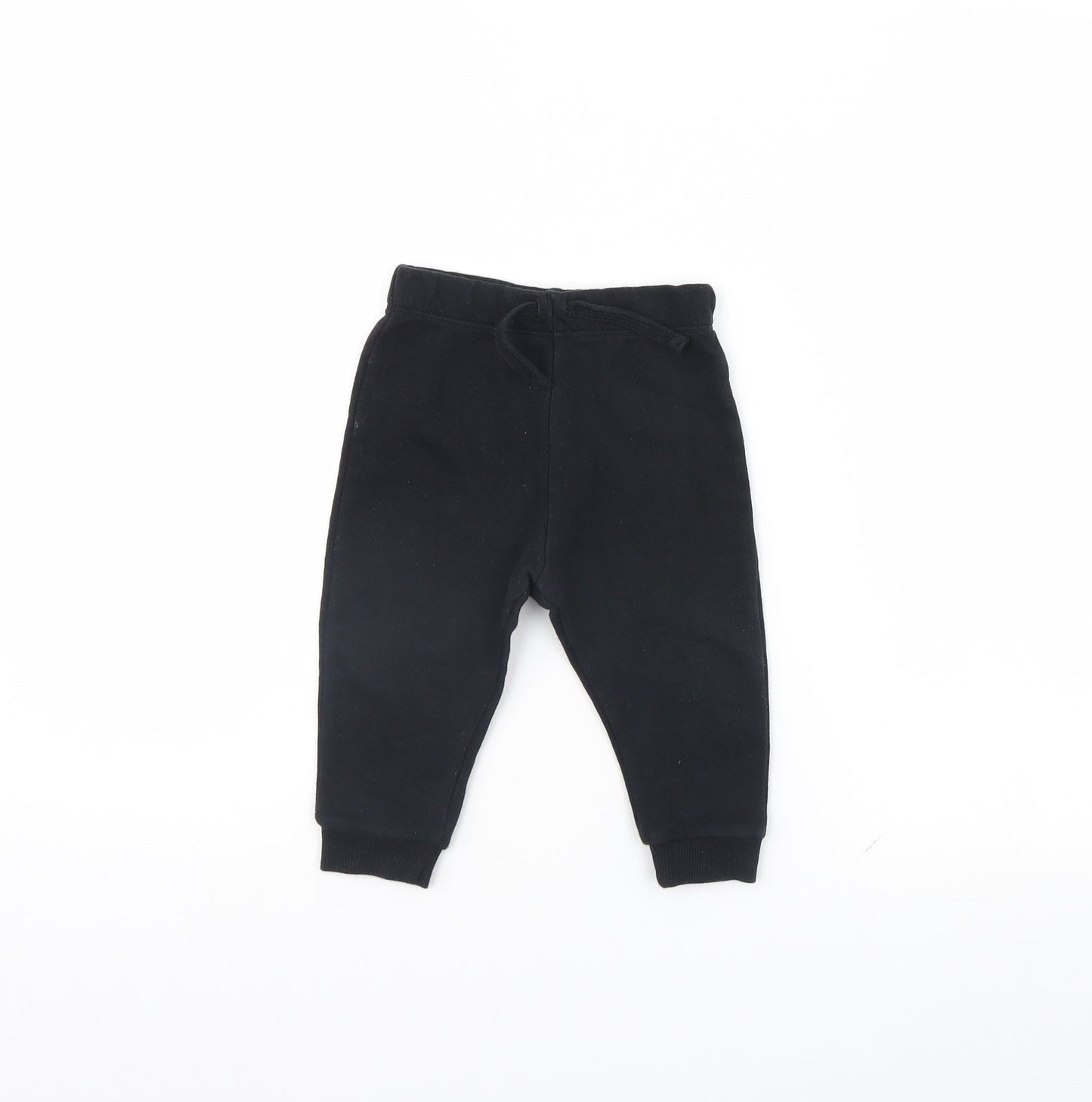 Fred & FLo Baby Black   Jogger Trousers Size 9 Months