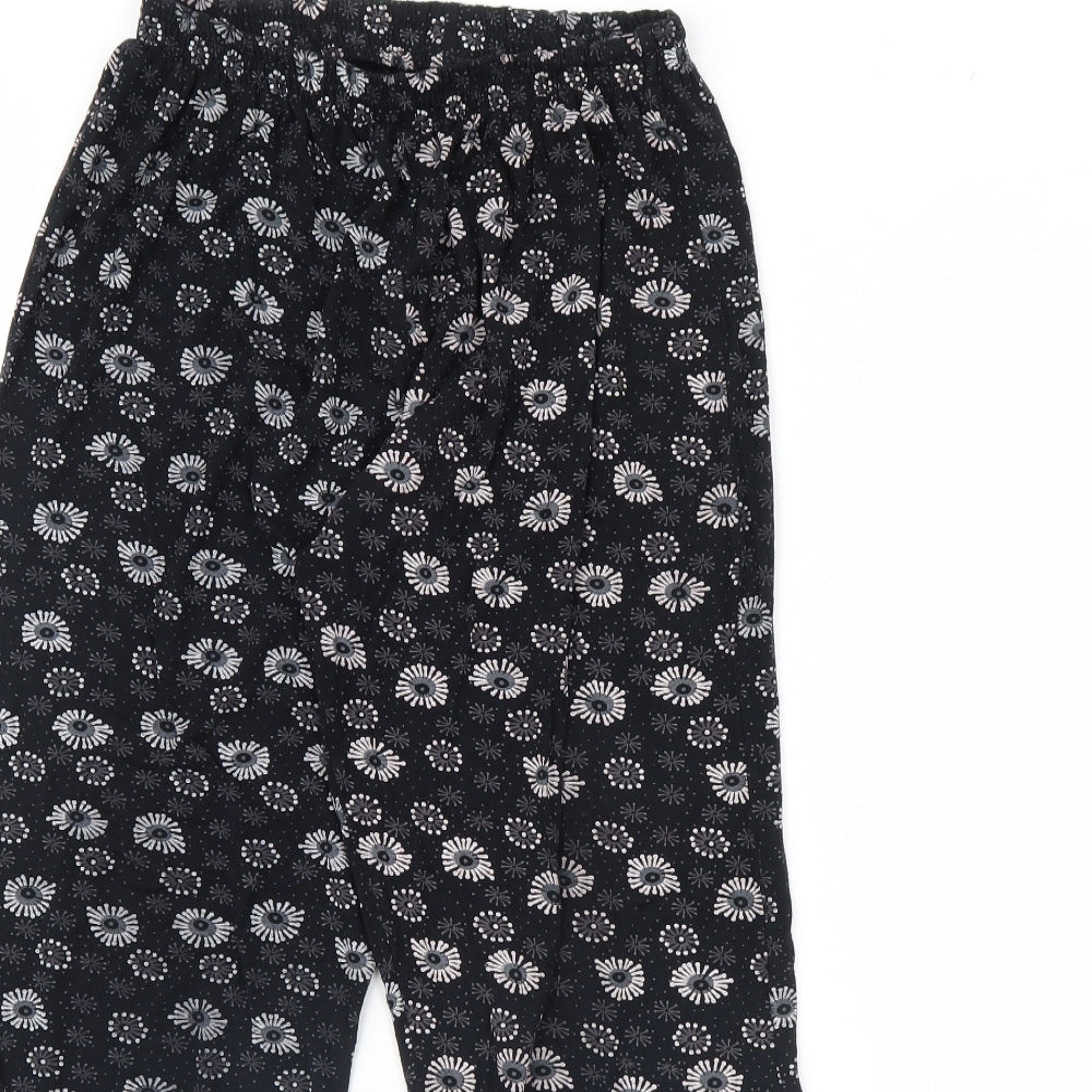 Preworn Womens Black Geometric  Trousers  Size M L25 in