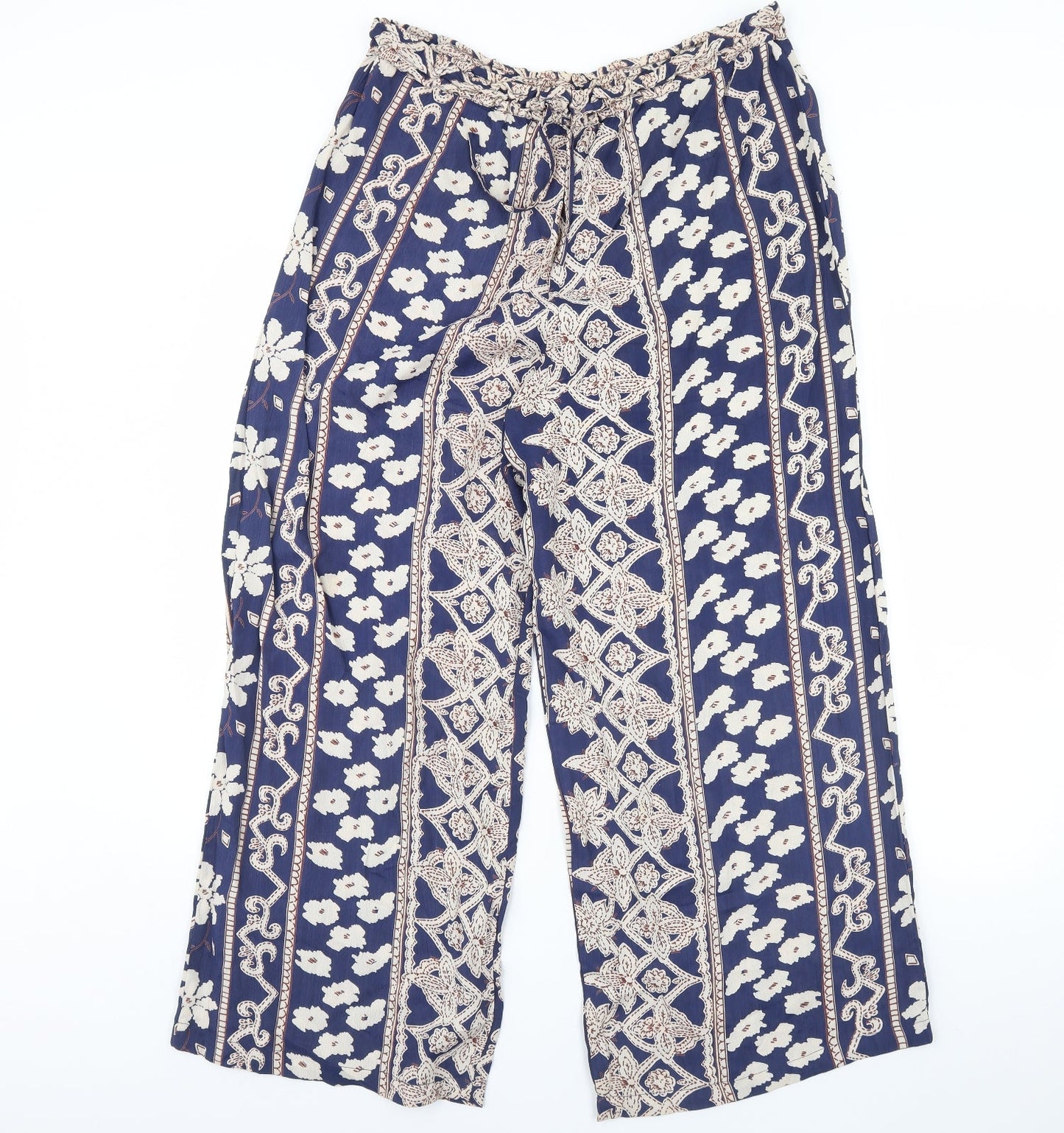 exit clothing Womens Blue Fair Isle  Trousers  Size S L32 in