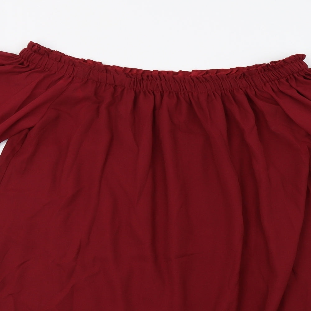 Zanzea Womens Red   Basic Blouse Size M