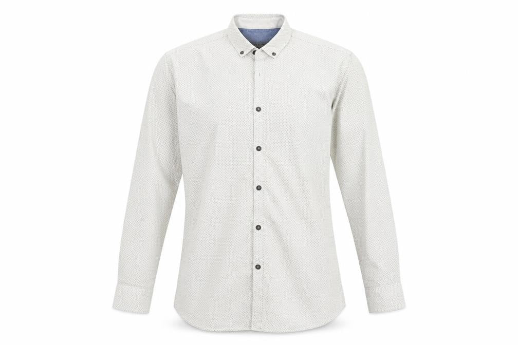 Burton Mens Grey Polka Dot   Button-Up Size XL