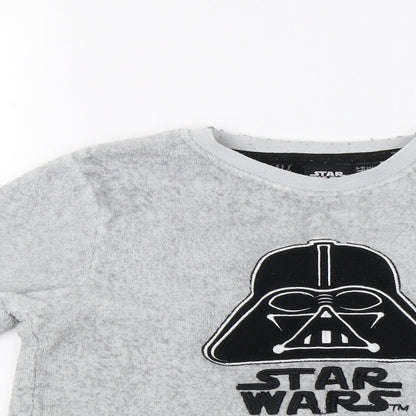 Preloved Primark Boys Grey   Pullover Sweatshirt Size 9-10 Years  - Star Wars - Detail