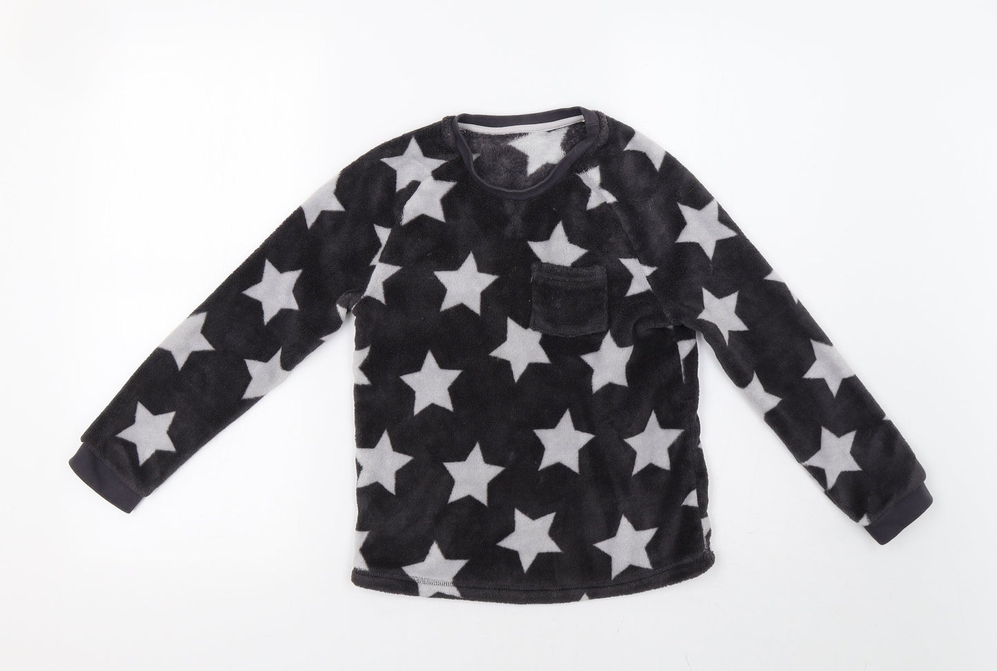 George Girls Grey   Top Pyjama Set Size 9-10 Years  - Star Print
