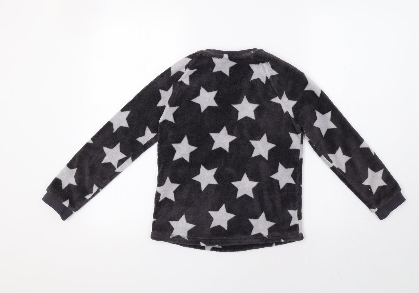 George Girls Grey   Top Pyjama Set Size 9-10 Years  - Star Print