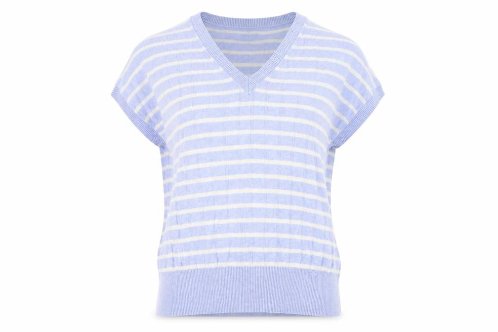M&&S Womens Blue Striped  Pullover Jumper Size M