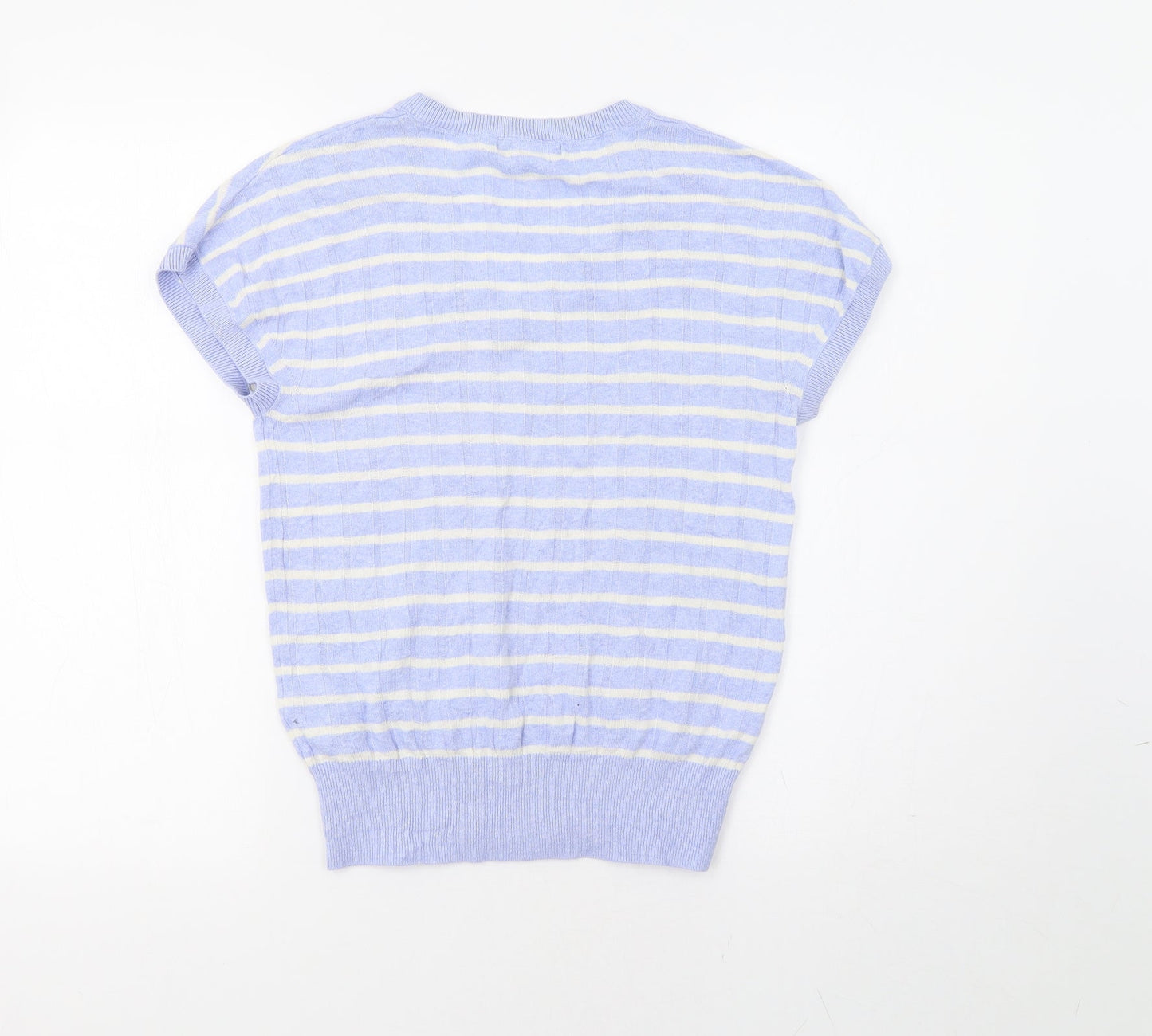 M&&S Womens Blue Striped  Pullover Jumper Size M