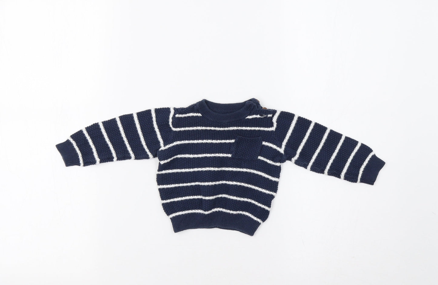 F&F Baby Blue Striped  Pullover Jumper Size 3-6 Months