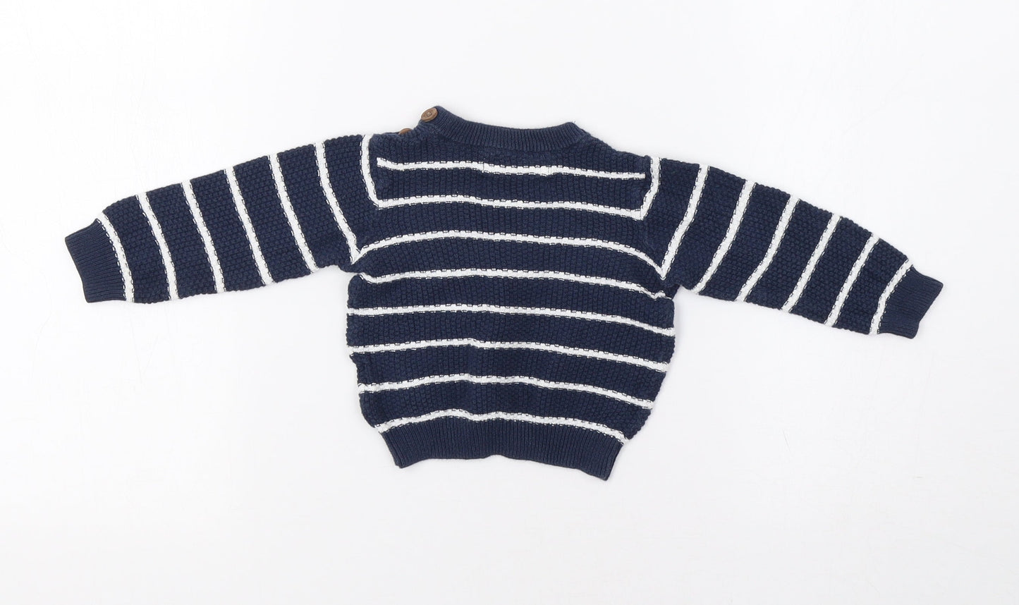 F&F Baby Blue Striped  Pullover Jumper Size 3-6 Months