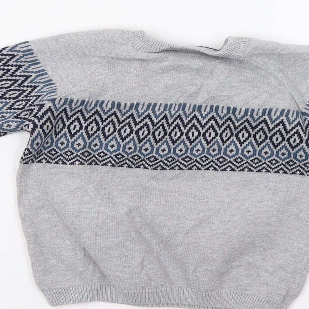 TU Baby Grey Geometric  Pullover Jumper Size 18-24 Months