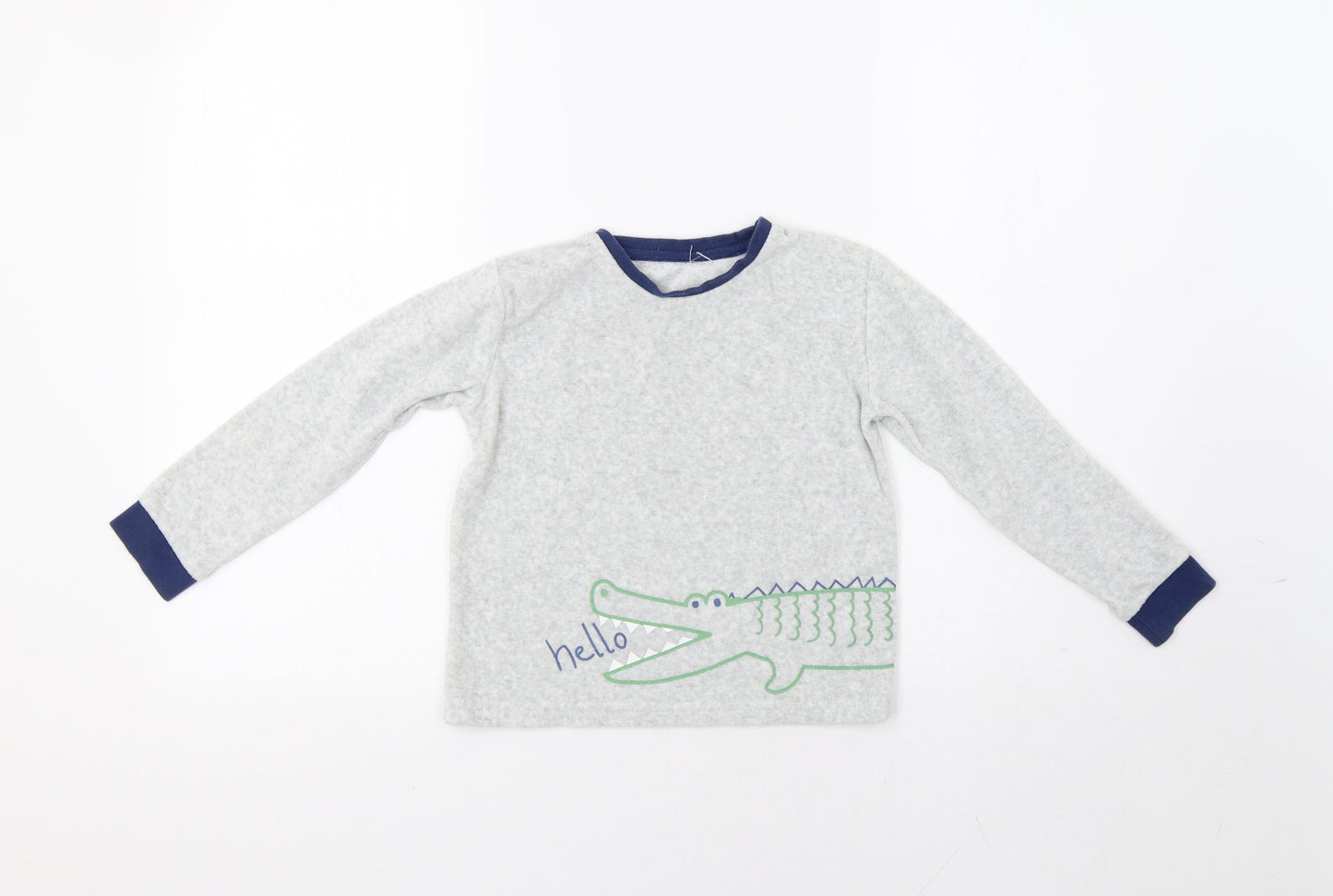 Preworn Boys Grey   Pullover T-Shirt Size 4-5 Years  - Crocodile