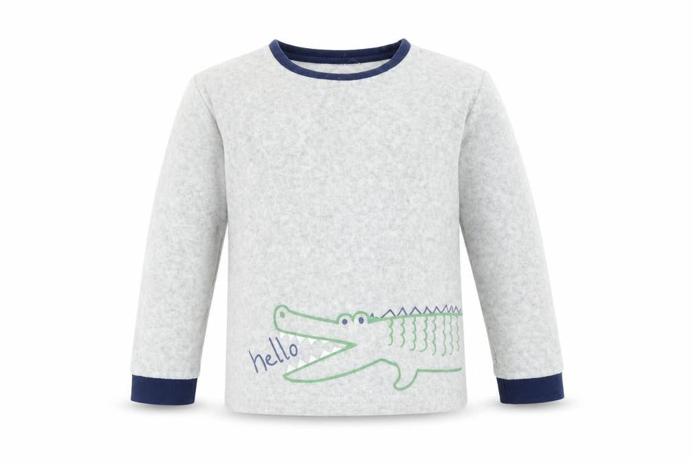 Preworn Boys Grey   Pullover T-Shirt Size 4-5 Years  - Crocodile