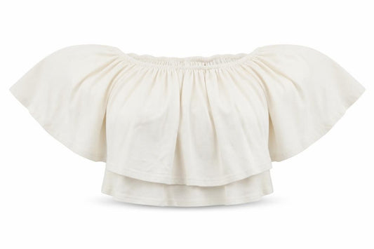 Boohoo Womens Ivory   Cropped T-Shirt Size 6