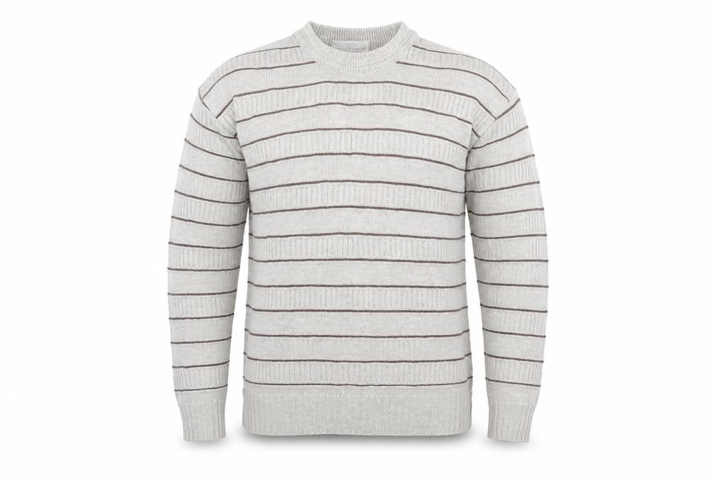 Marks & Spencer Mens Beige Striped  Pullover Jumper Size M