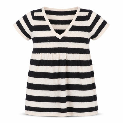 Forever Womens Black Striped  Pullover Jumper Size S