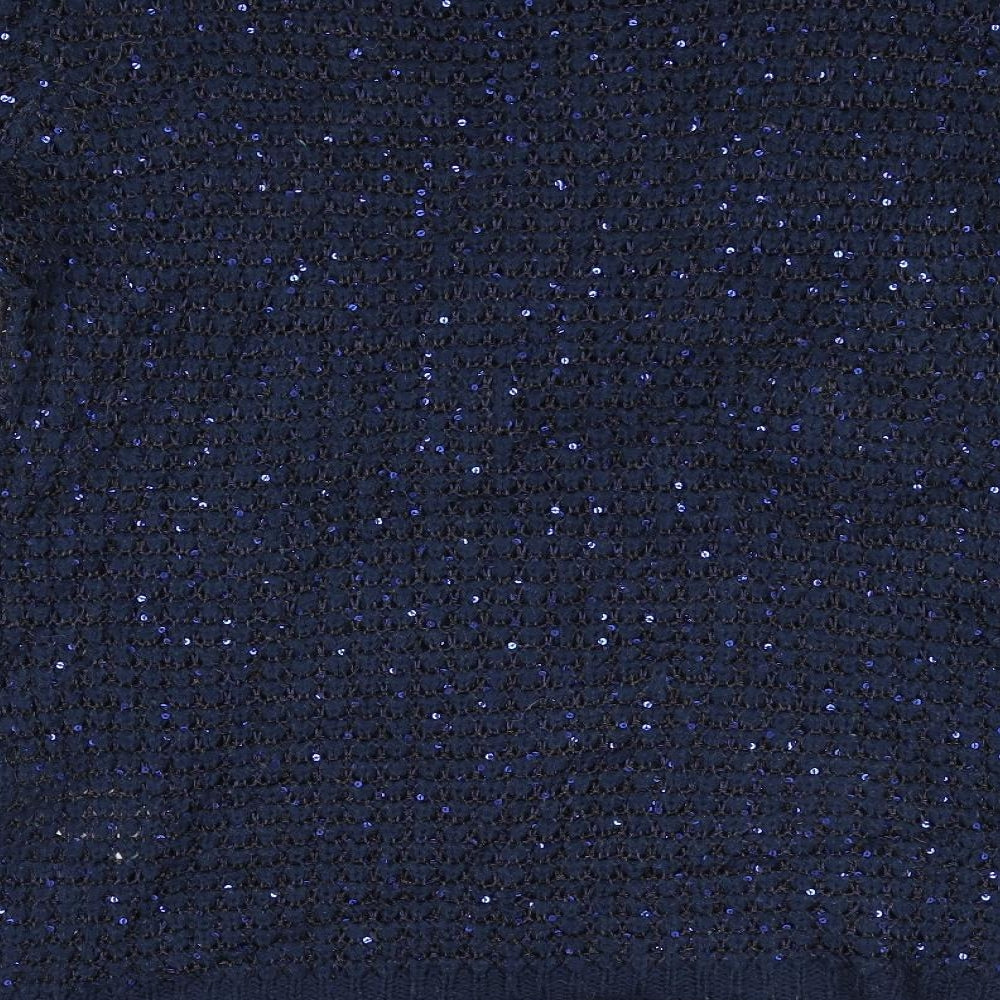 Peacocks Womens Blue   Pullover Jumper Size 14  - Sequins all over