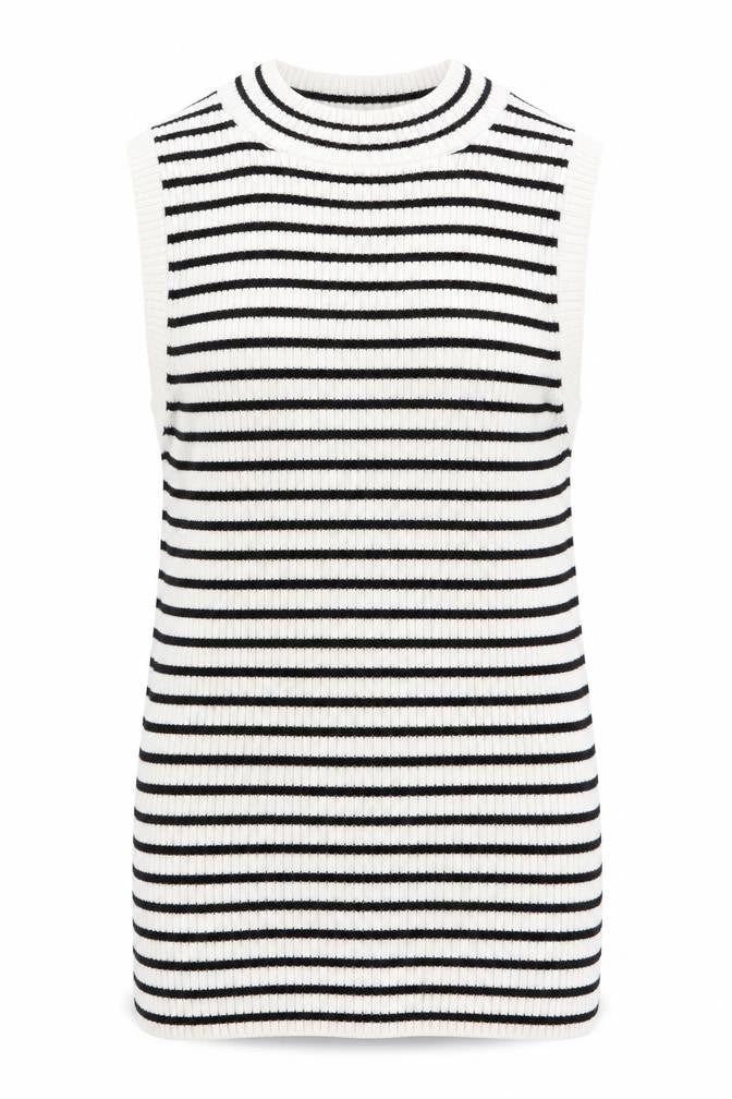 H&M Girls Black Striped  Tunic Jumper Size 9-10 Years