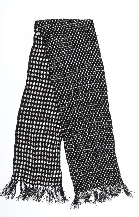 Preworn Womens Black Polka Dot   Scarf