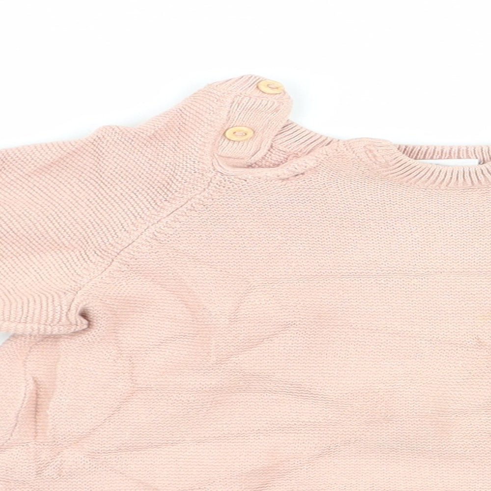 H&M Girls Orange   Pullover Jumper Size 3-6 Months  - Peach in Colour