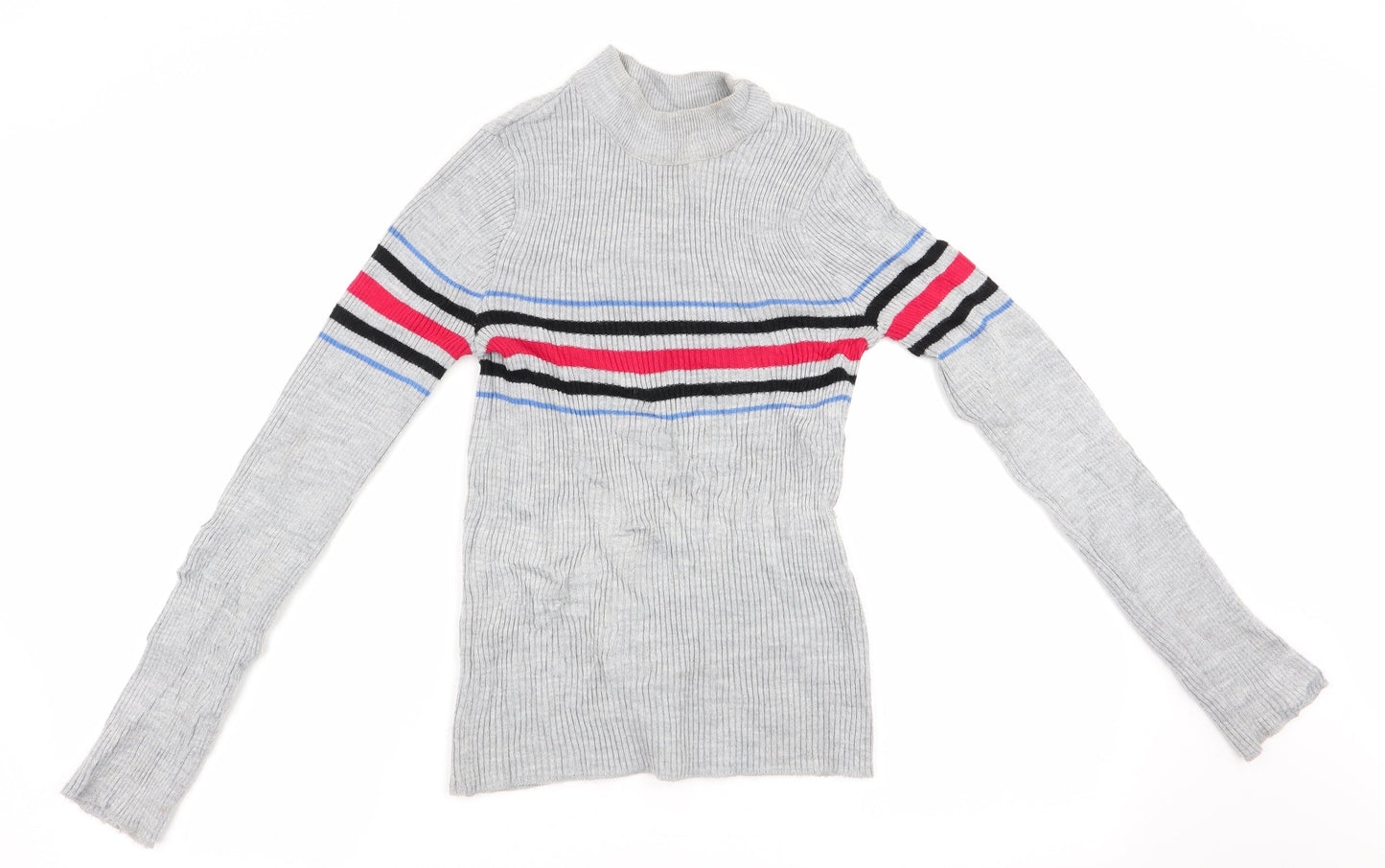 Cooperative Mens Grey Striped  Pullover Jumper Size M
