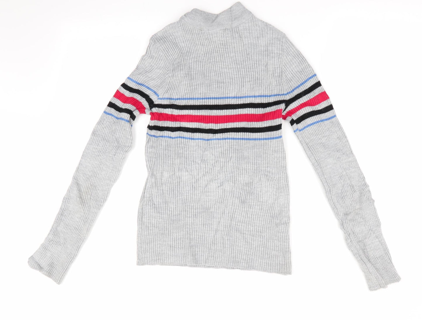Cooperative Mens Grey Striped  Pullover Jumper Size M