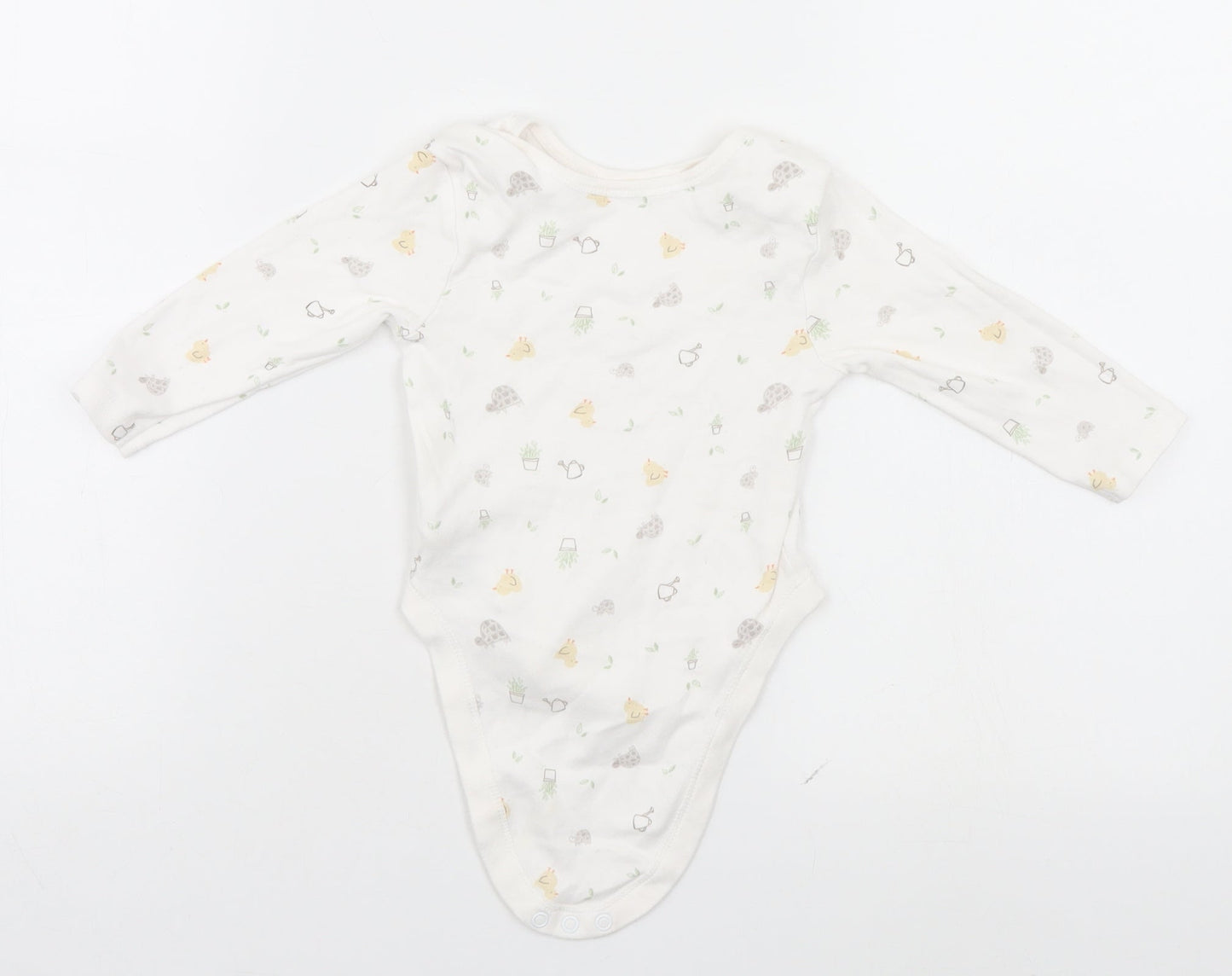 Primark Baby White Geometric  Leotard One-Piece Size 9-12 Months