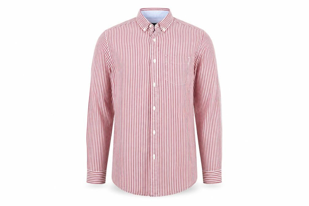 Springfield Mens White Striped   Button-Up Size S