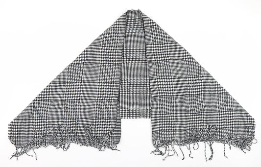 Preworn Womens White Houndstooth   Scarf
