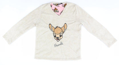 Preloved Disney Womens Beige   Pullover Jumper Size 10  - Bambi - Front