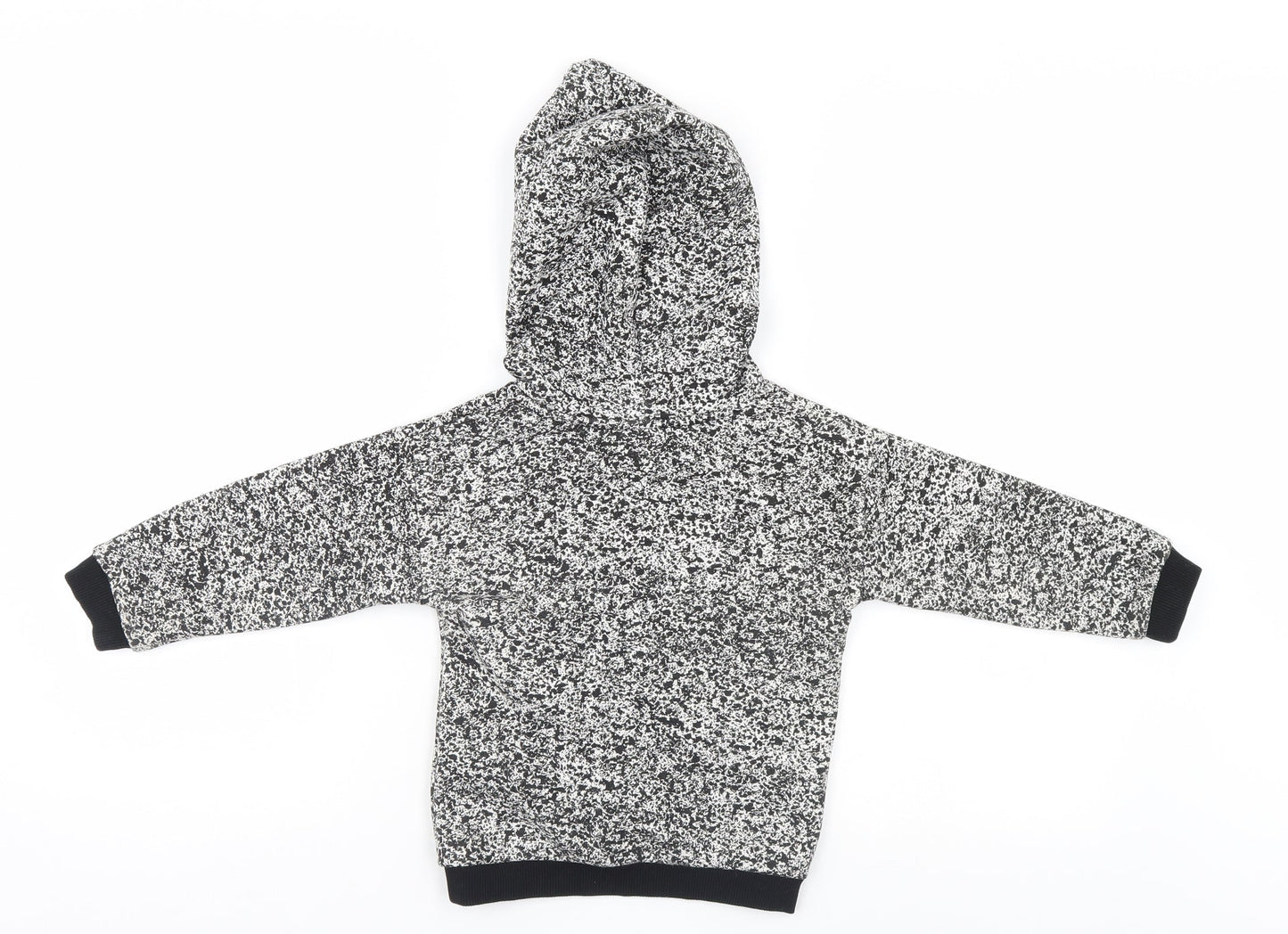 Matalan Boys White Animal Print  Pullover Hoodie Size 2-3 Years  - Little Boss