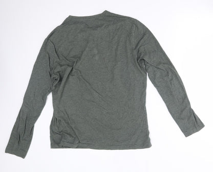 Preloved H&M Womens Green   Basic T-Shirt Size L - Back
