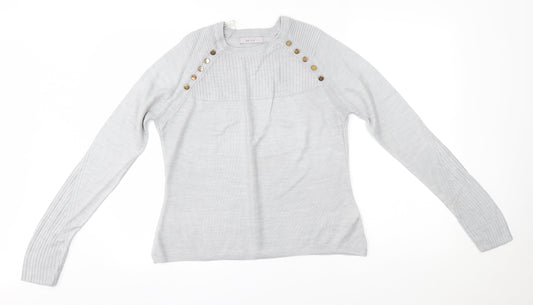 M&S Womens Grey   Pullover Jumper Size 10