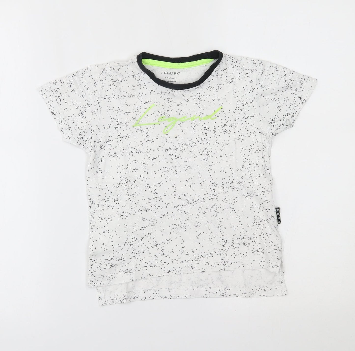Primark Boys White   Basic T-Shirt Size 2-3 Years  -