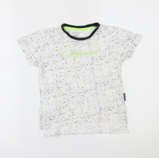 Primark Boys White   Basic T-Shirt Size 2-3 Years  -