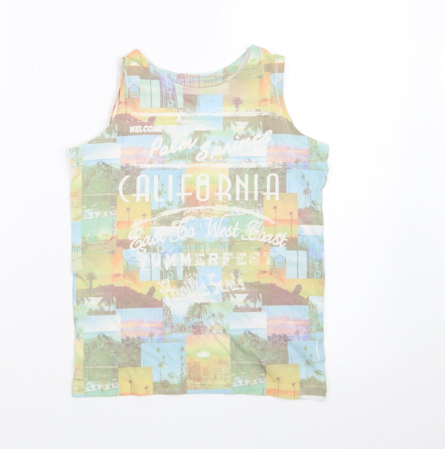 F&F Girls Multicoloured Geometric  Basic Tank Size 8-9 Years