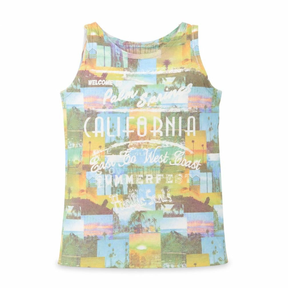 F&F Girls Multicoloured Geometric  Basic Tank Size 8-9 Years