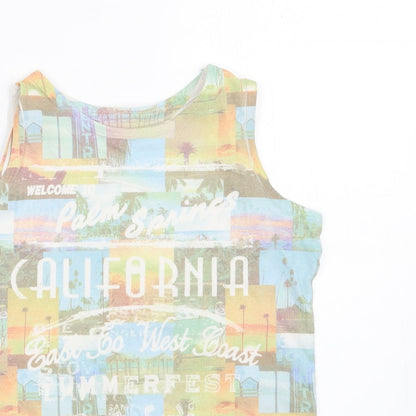 F&F Girls Multicoloured Geometric  Basic Tank Size 8-9 Years