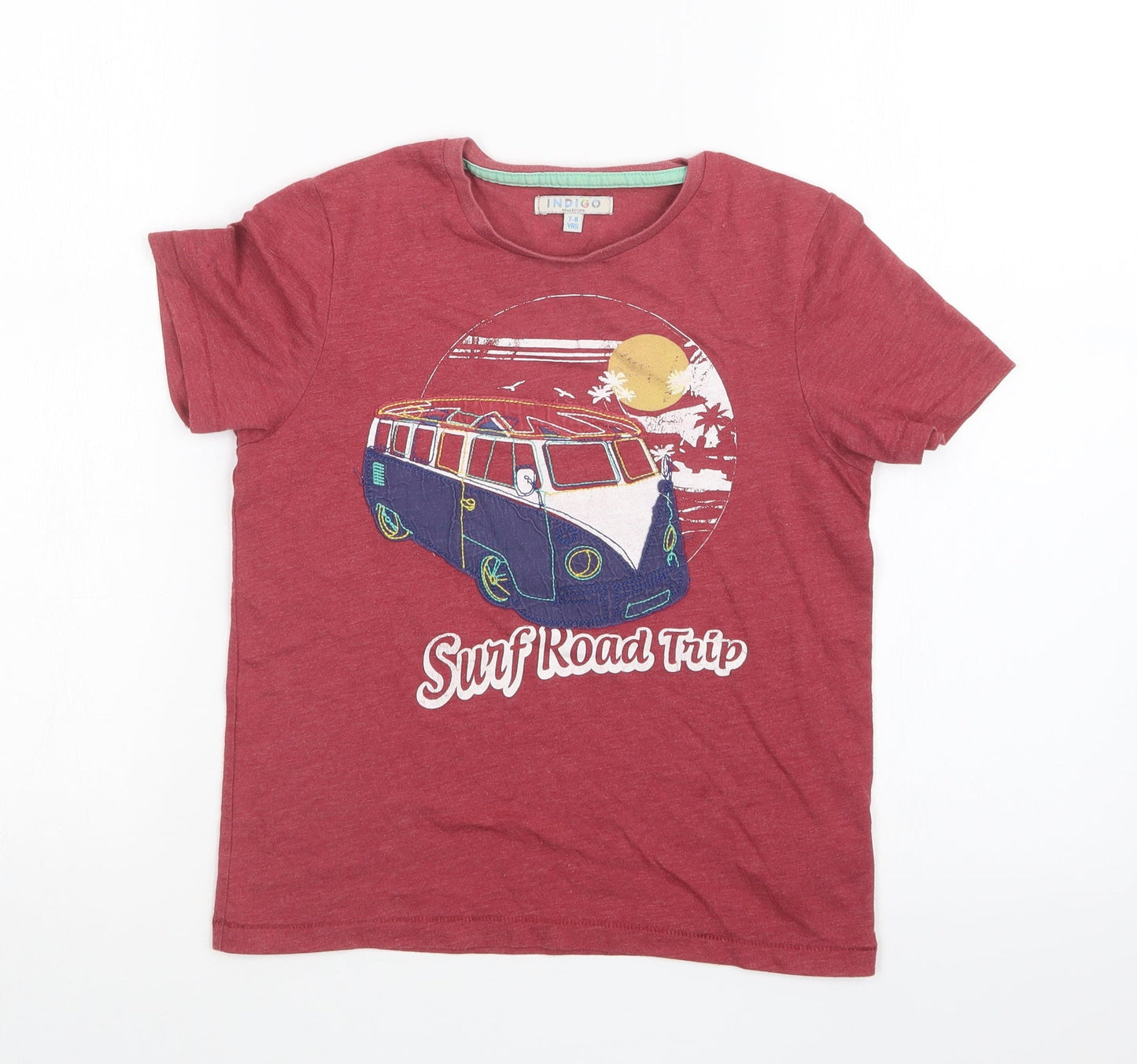 M&S Boys Red   Basic T-Shirt Size 7-8 Years