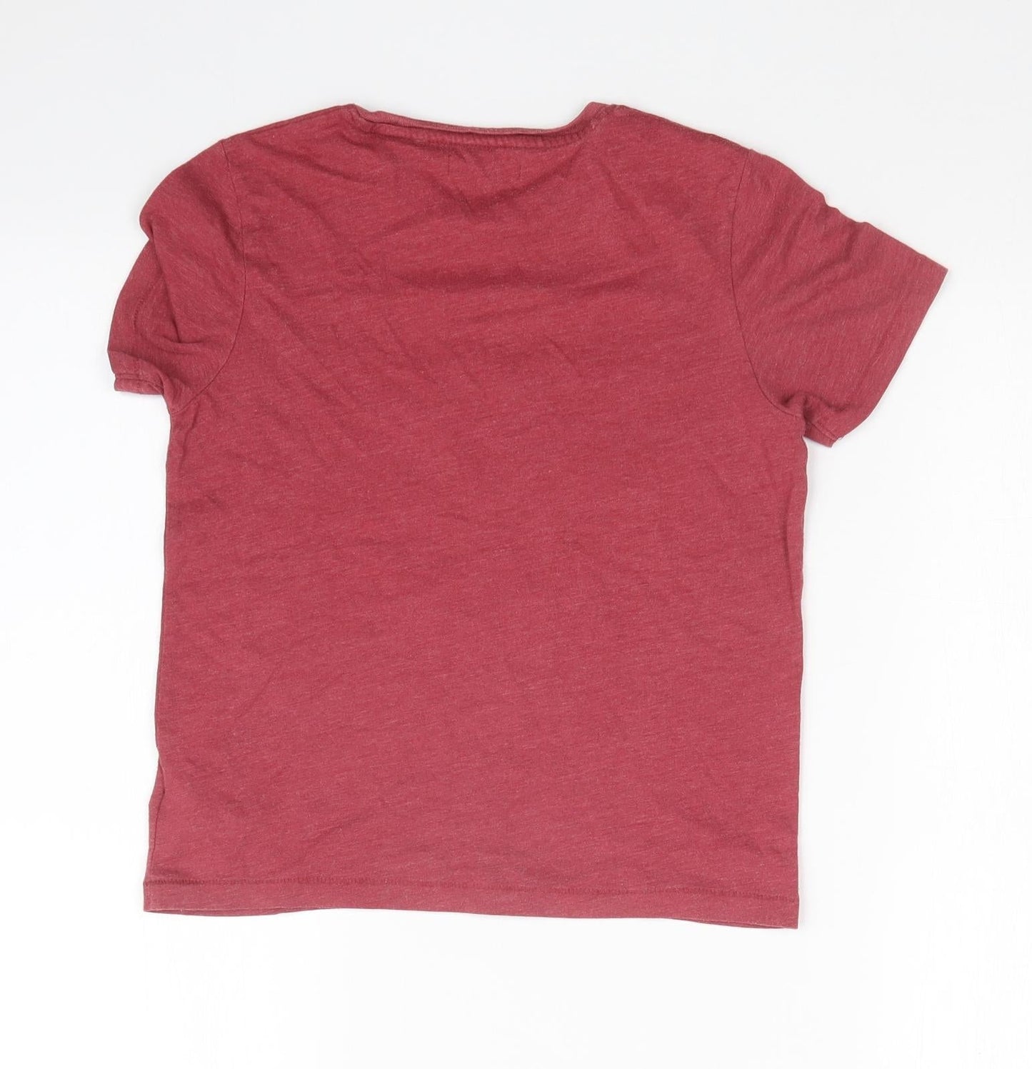M&S Boys Red   Basic T-Shirt Size 7-8 Years