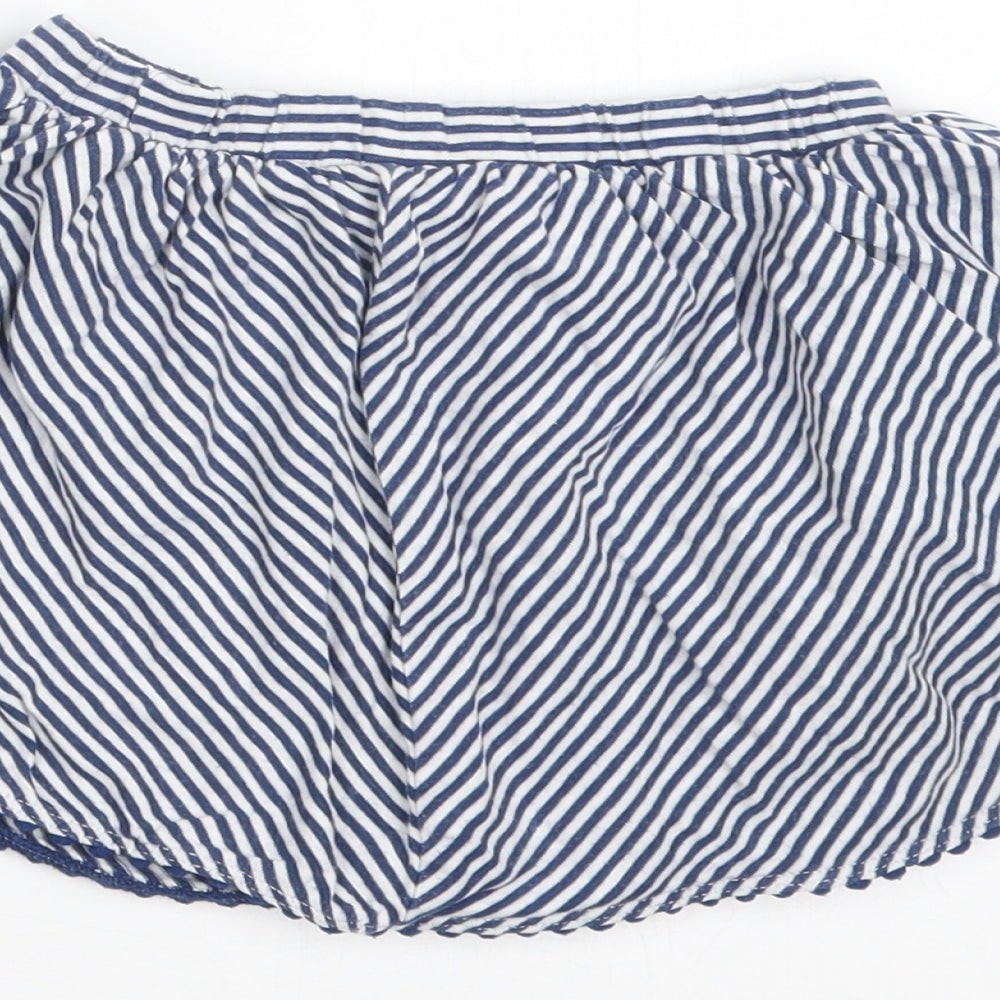 NEXT Girls Blue Striped  Hot Pants Shorts Size 2-3 Years